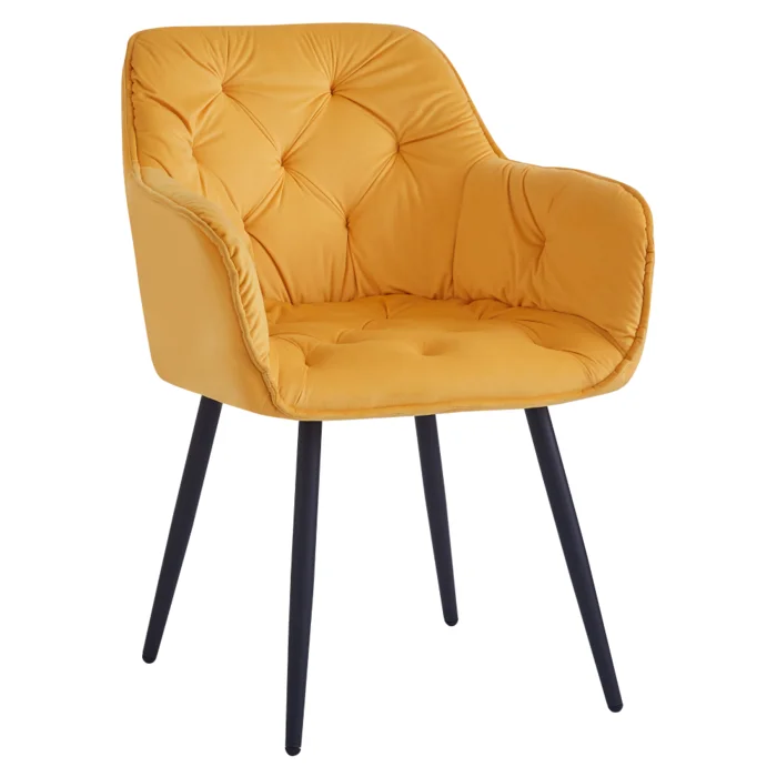 FEDRIS NEW – Designové křeslo ve žluté Velvet