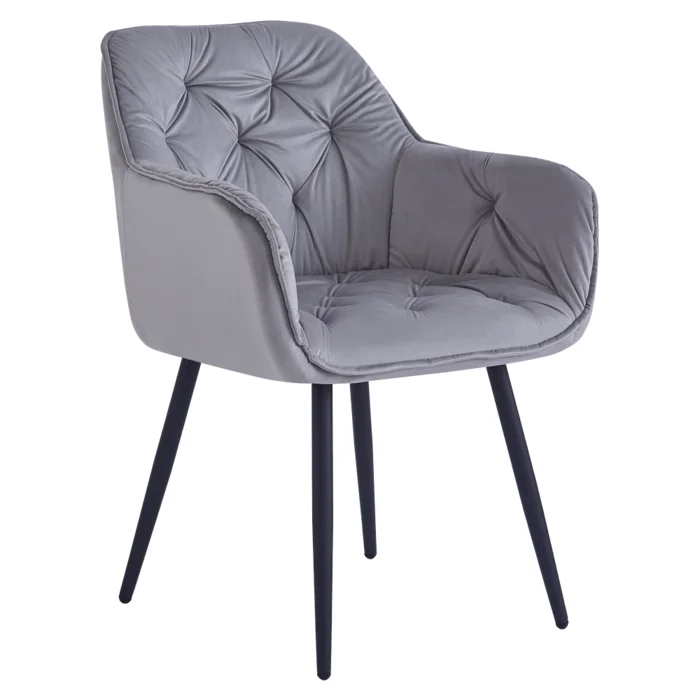 FEDRIS NEW Designové křeslo Velvet světlešedá