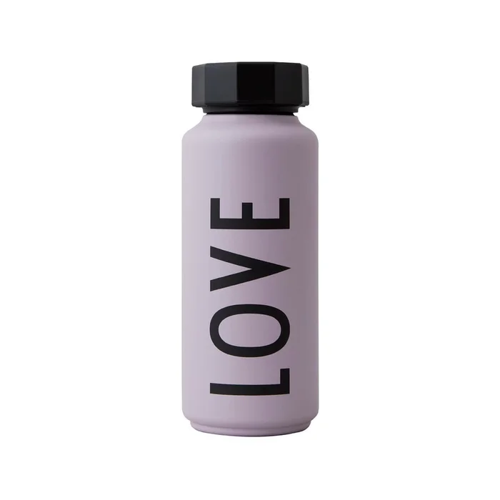 Fialová termo láhev Design Letters Love 500 ml