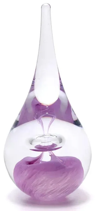 Fialové skleněné těžítko 25 cm – ručně tvarovaný český křišťál od Artcristal Bohemia