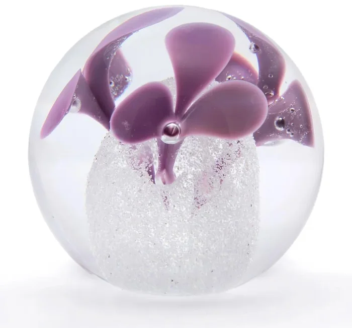 Fialové skleněné těžítko 8 cm - Artcristal Bohemia
