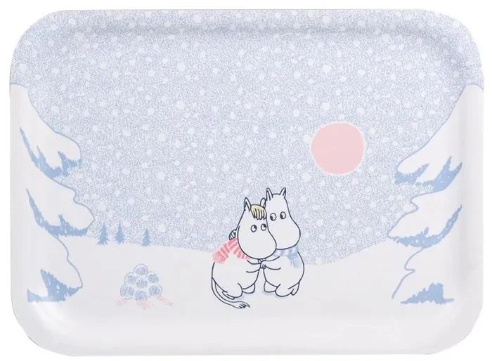 Finský podnos Moomin Let It Snow 27x20cm