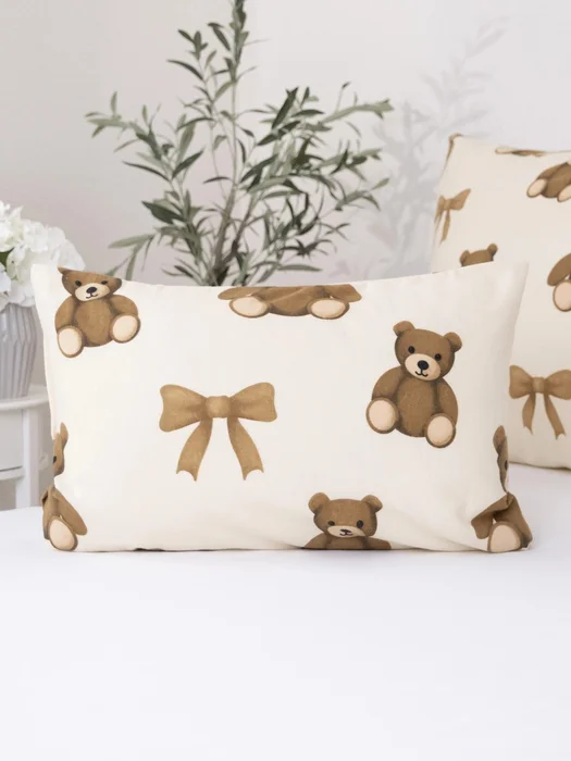 Flanelový povlak na polštář 40x60 cm Medvídci
