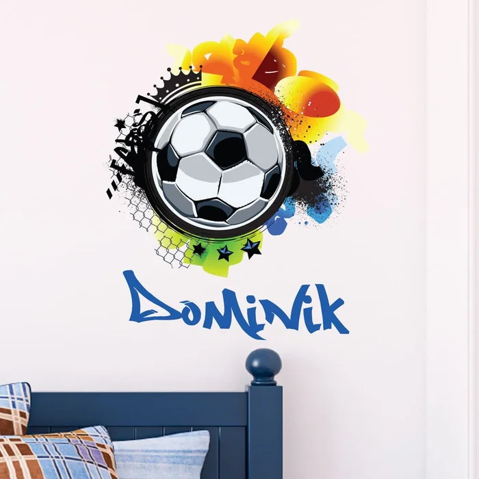 Football Graffiti Jméno Samolepka