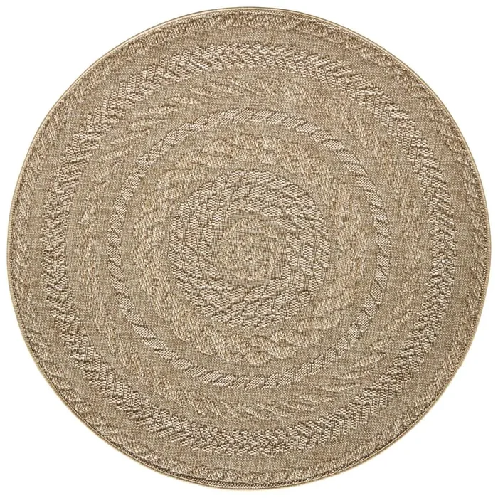 Forest 103998 – kruhový koberec NorthRugs Hanse Home, beige/brown, průměr 200 cm