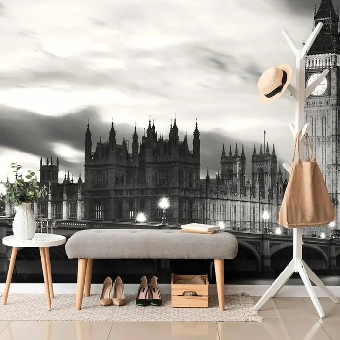 Fototapeta Big Ben v Londýně noční černobíle