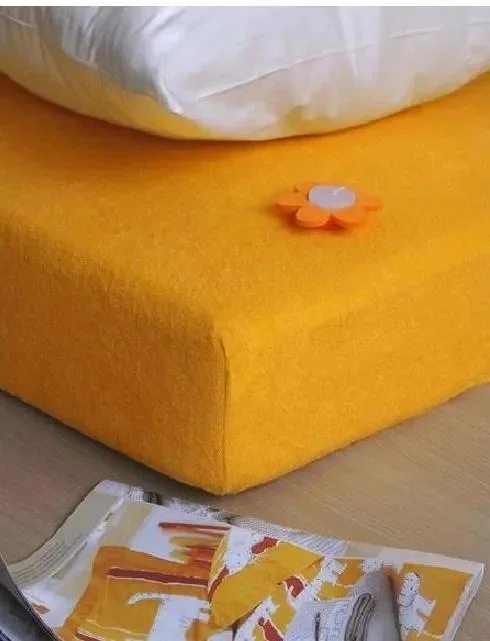 Froté prostěradlo TiaHome 60x120 cm oranžové