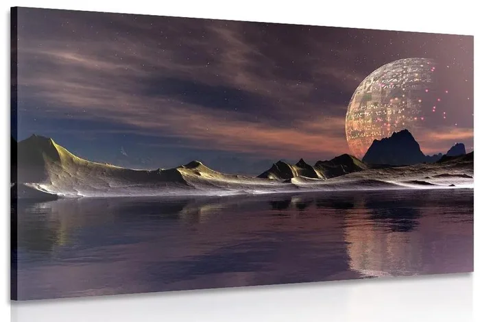 Futuristická krajina na plátně
