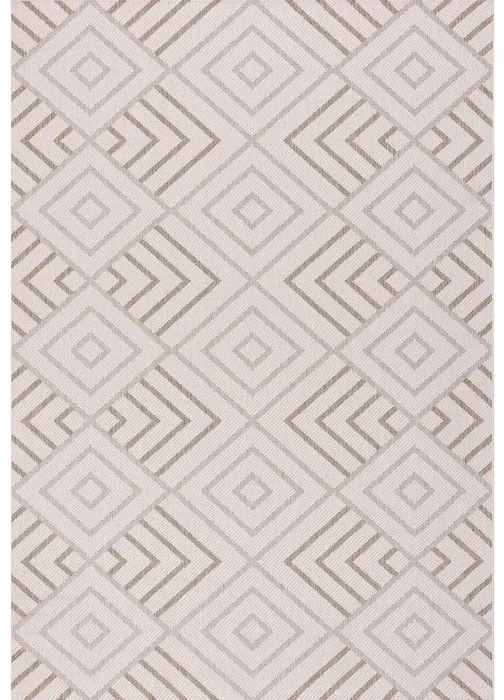 Geometrický koberec z vlny a hedvábí 200x290 cm