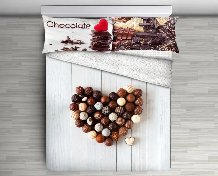 Gipetex Natural Dream 3D italské bavlněné povlečení Cioccolato 140x200/70x90 cm