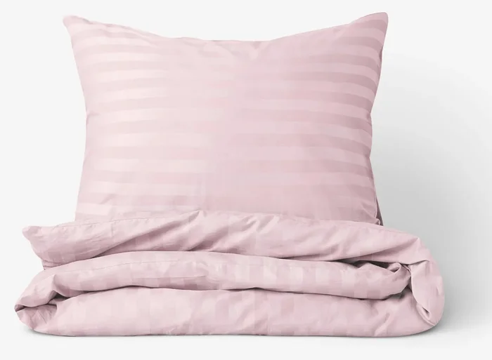 Goldea damaškové povlečení starorůžové s proužky 200x200 cm