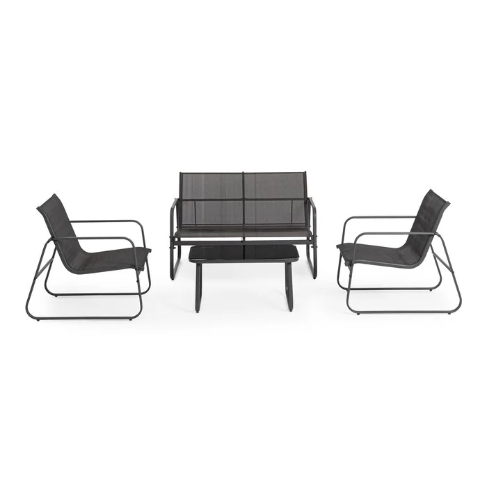 Gonzalo lounge set pro čtyři – antracitová ocel, Bizzotto
