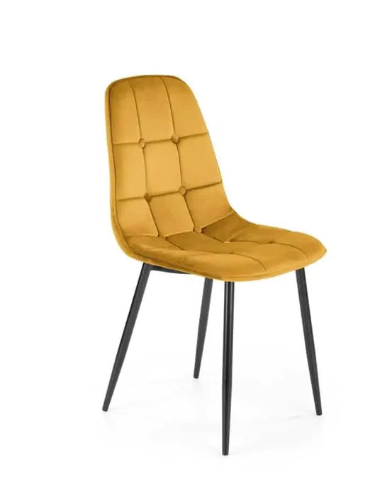 Halmar Jídelní židle K417 – hořčičná Velvet