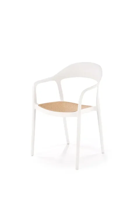 Halmar Křeslo K530 bílé a přírodní