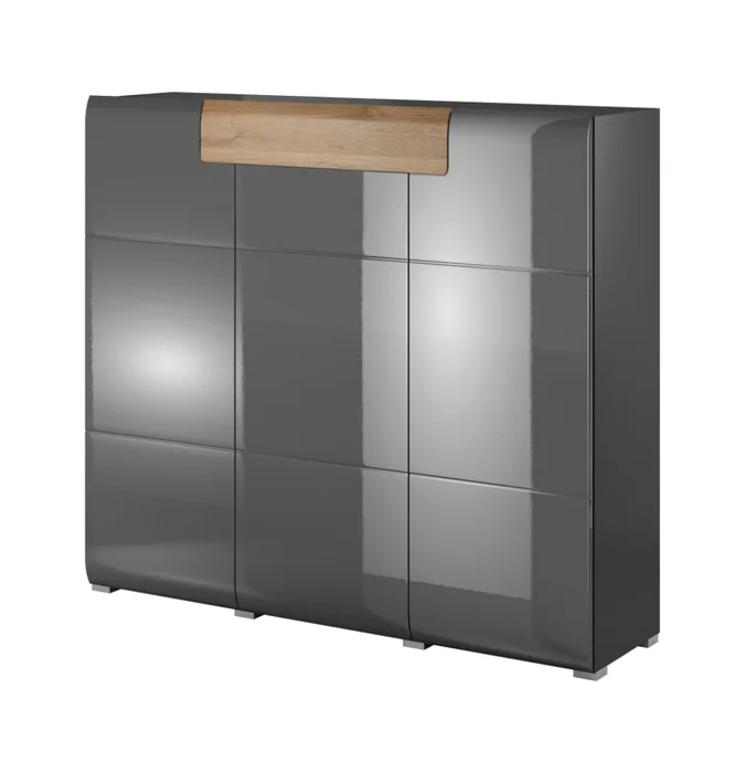 HAMAL Komoda 3D1S Typ 2 – antracit a dub Grandson