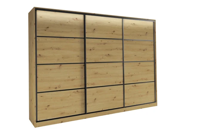 HARAZIA 280 šatní skříň bez zrcadla, dub artisan
