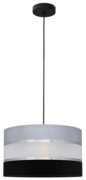 Helam Lustr HELEN s E27, 35 cm, černá/šedá/stříbrná