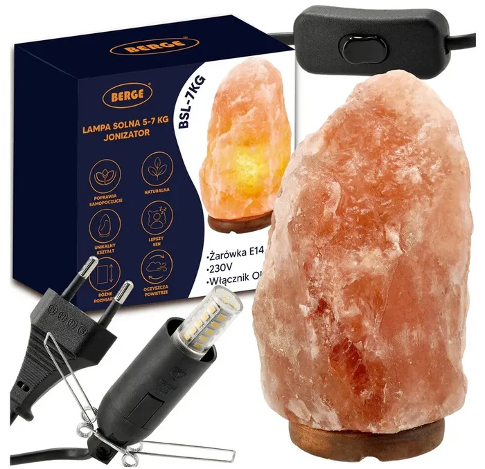 Himalájská solná lampa 5-7kg s ionizátorem a nočním osvětlením