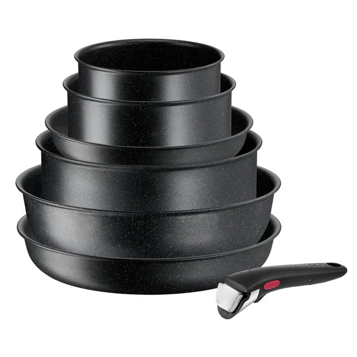 Hliníková sada nádobí 7 ks INGENIO Black Stone Tefal