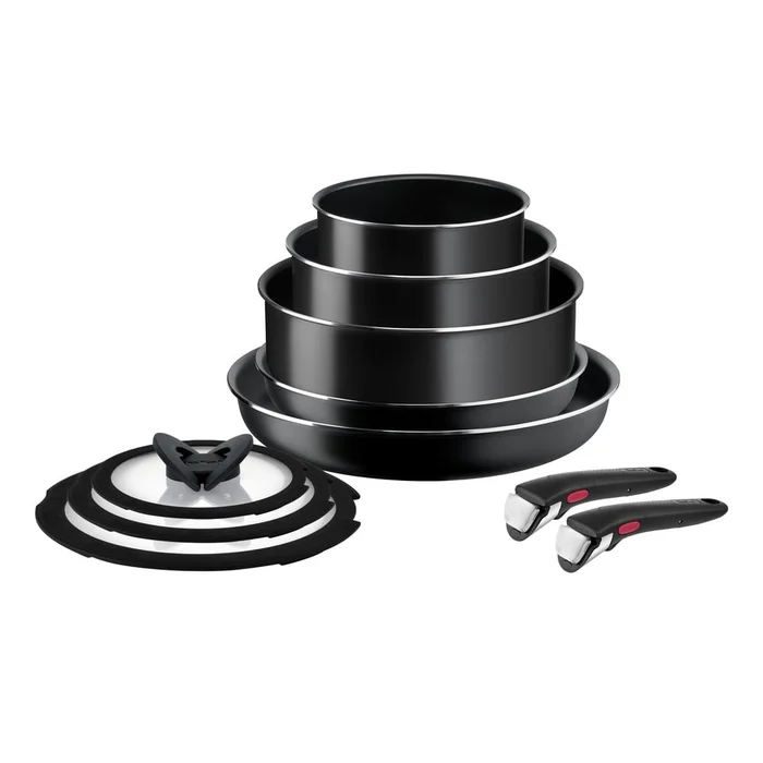 Hliníková sada nádobí Ingenio Easy Cook & Clean Black 10 ks