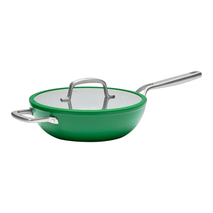 Hliníková wok pánev s poklicí a nepřilnavým povrchem 28 cm Meda 3.0