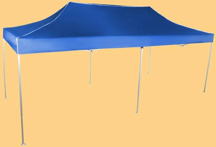 Hliníkový stan 3x6m modrý bez bočních plachet