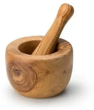 Hmoždíř z olivového dřeva 14 cm
