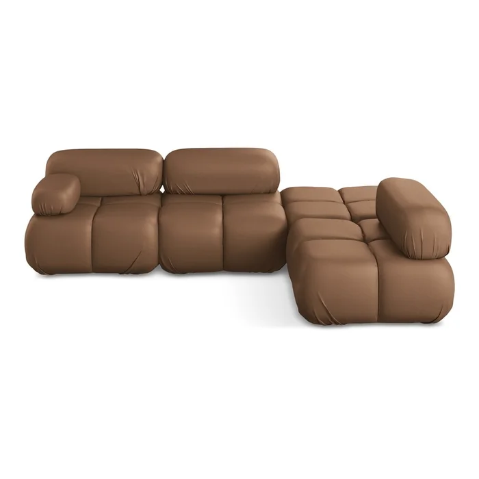 Hnědá modulární rohová pohovka Lokua pravý roh