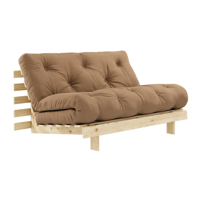 Hnědá rozkládací pohovka Roots Karup Design