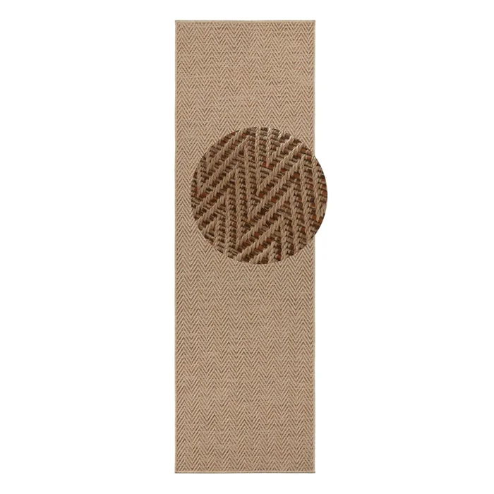 Hnědý běhoun BT Carpet Nature 500, 80 x 350 cm