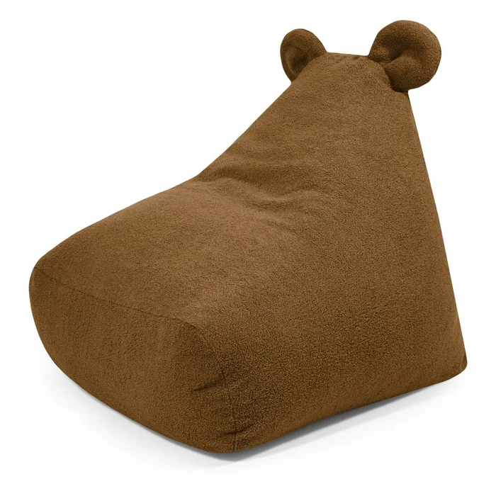 Hnědý dětský sedací vak Bouclé Snug 80 Bear