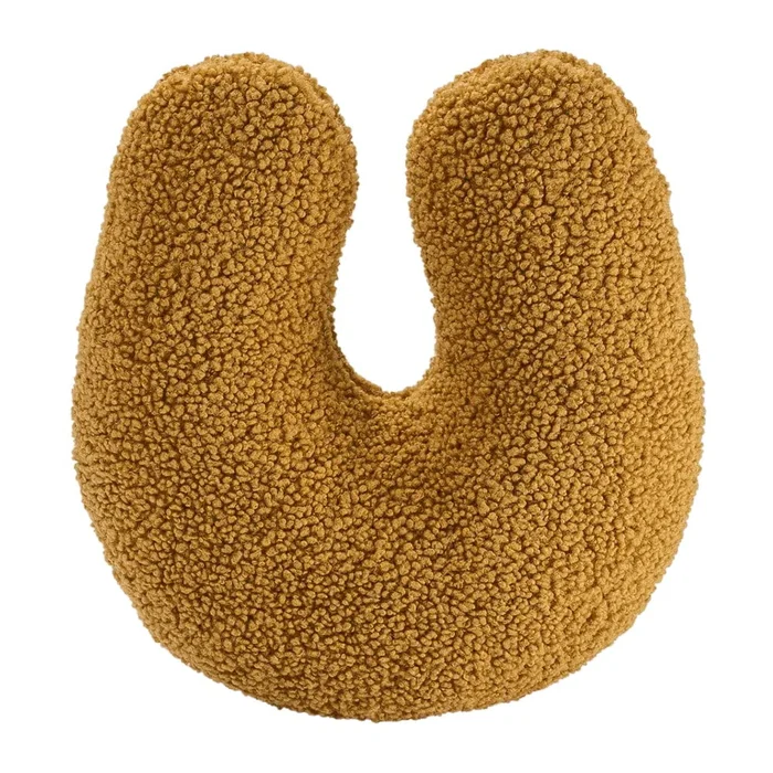 Hnědý dětský U polštář z bouclé Wigiwama