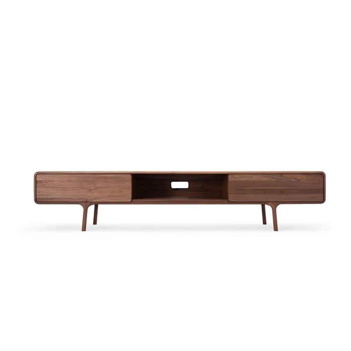 Hnědý dubový TV stolek Fawn 220x45x45 cm
