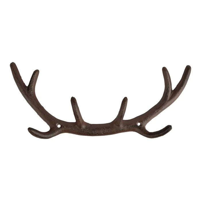 Hnědý kovový věšák Antlers Esschert Design