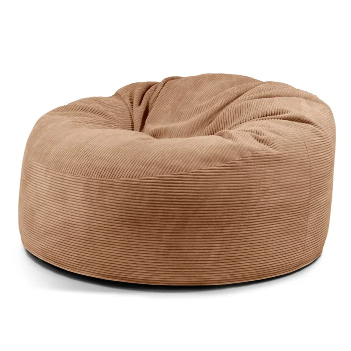 Hnědý manšestrový sedací vak Om 135