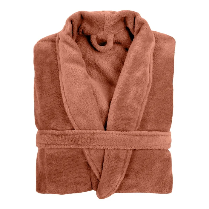 Hnědý plyšový župan Tiseco Home Studio Cozy L/XL