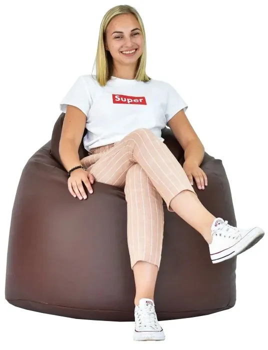 Hnědý sedací vak Hruška EMI