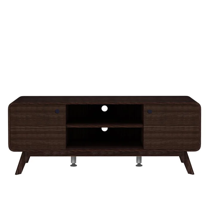 Hnědý TV stolek Caitlin 140x53 cm