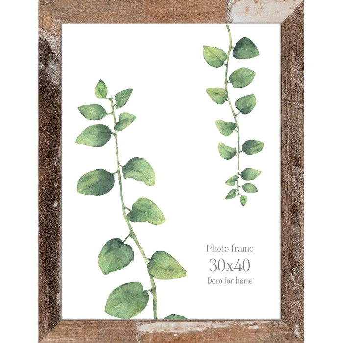 Hnědý vintage rám na fotky Bergen Shabby 34x44,5 cm