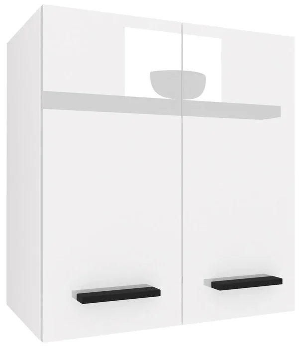 Horní kuchyňská skříňka Belini 60 cm bílý lesk