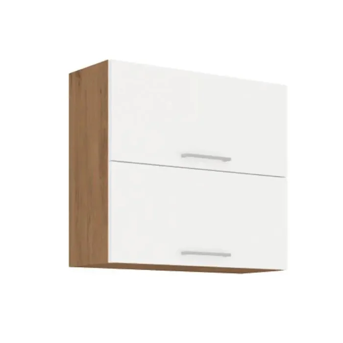 Horní skříňka VEGA 80 GU-72 2F – dub lancelot / bílá HG