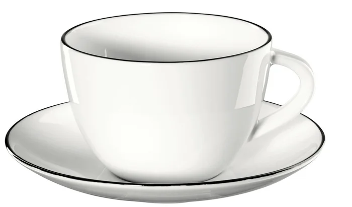 Hrníček s podšálkem 210 ml – A Table Noir ASA Selection, bílý