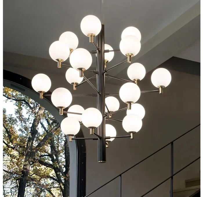Ideal Lux LED Lustr Copernico 86cm Černý