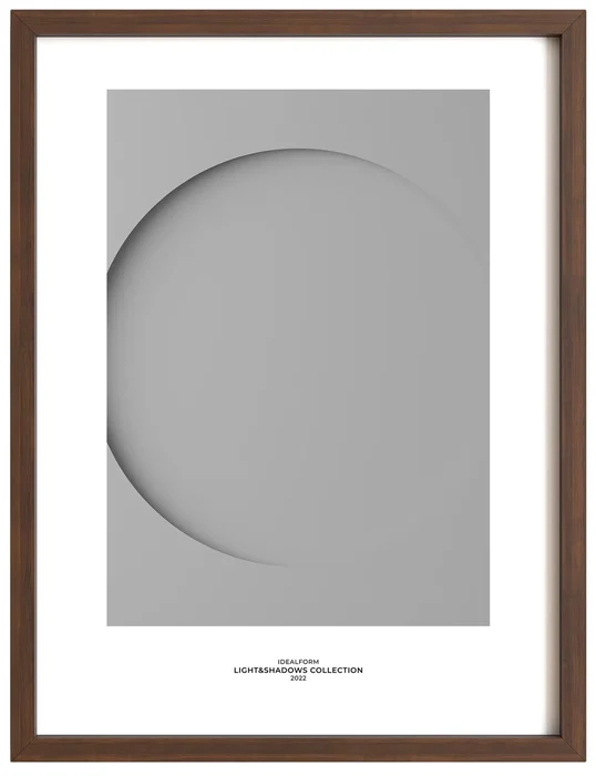 Idealform Poster No. 6 - Kruhová kompozice, šedá stříbrná, 300x400 mm