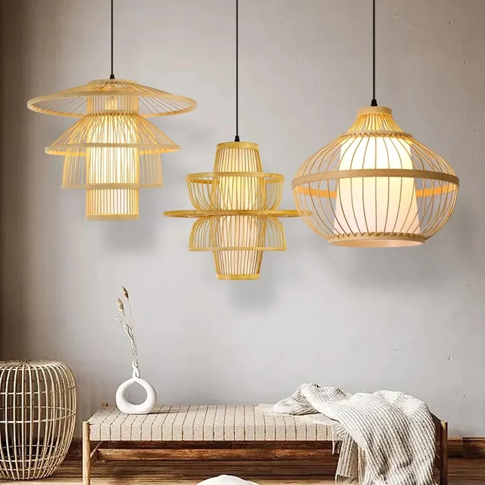Immax BOHO Designové závěsné svítidlo z bambusu