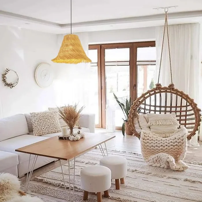 Immax BOHO Přírodní závěsné svítidlo, D45cm