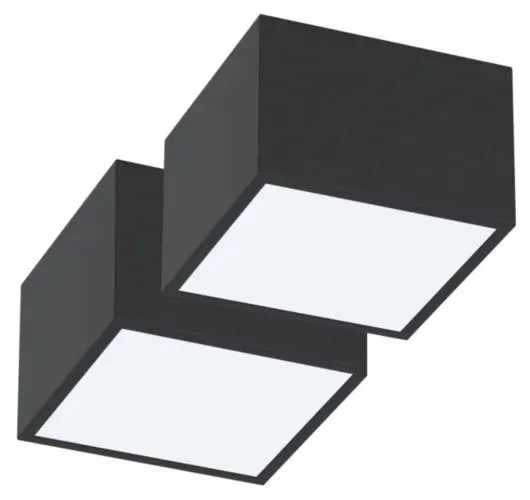 Immax NEO CANTO Smart LED stropní svítidlo 2ks 15x15cm černé Zigbee 3.0