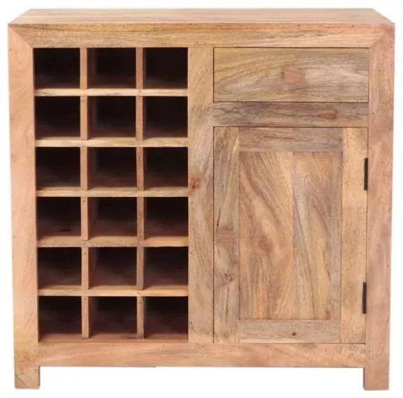 Indická barová skříň Hina 90x90x45 z mangového dřeva