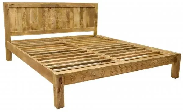 Indická postel Manu 180x200 z mango dřeva