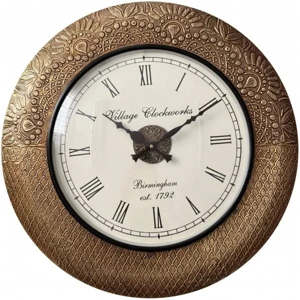 Indické nástěnné hodiny Ø 45 cm